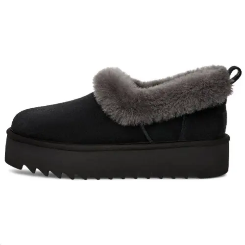 UGG Nita Thermal Fleece Lined, Versatile Fashion Trend Short Snow Boots Women's Black