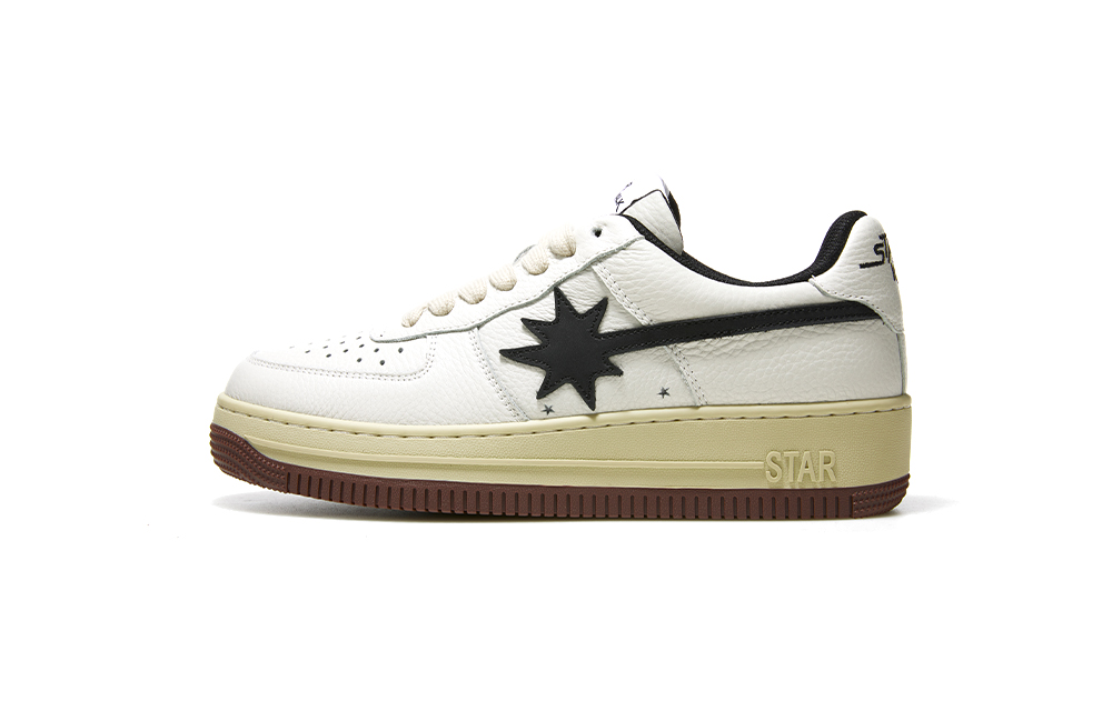 Starwalk Soldier Abrasion Resistant Low top Skateboard Shoes Unisex White Black Brown