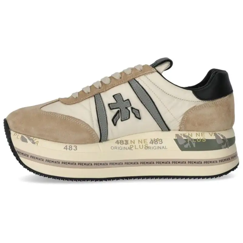 PREMIATA Beth Trendy Low top Casual Shoes Women's Ecru