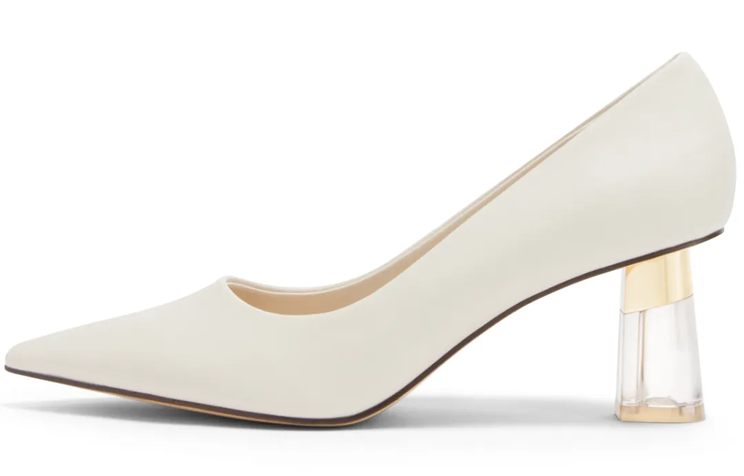 CHARLES&KEITH High Heels Women's Chalk White/BLUSH Light Red/Black
