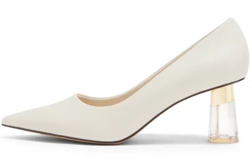 CHARLES&KEITH High Heels Women's Chalk White/BLUSH Light Red/Black