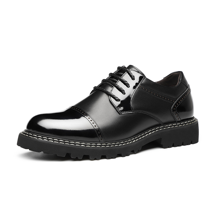 Qiao Nai British business casual formal leather shoes men's black