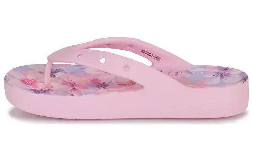Crocs Flip Flops Low Heel Women's Pink Purple