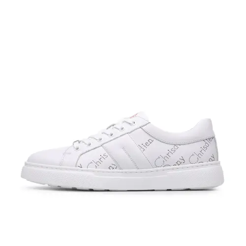 Chrisdien Deny Cow Leather Low top Casual Shoes Men's White