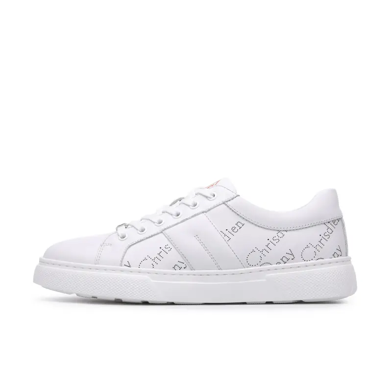 Chrisdien Deny Cow Leather Low top Casual Shoes Men's White
