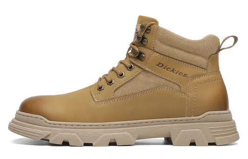 Dickies Cow Split Leather Ankle Length Outdoor Boots Men's Light Brown