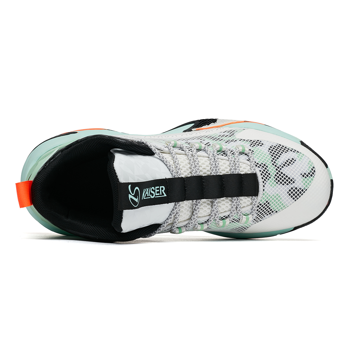 KAISER Cushioning Slip Resistant Abrasion Resistant Breathable Mid top Basketball Shoes Men’s White Blue