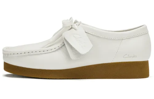 Clarks Cow Leather Casual Shoes Women's White