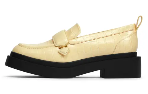 CHARLES&KEITH Pu Loafers Women's Yellow