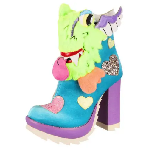 IRREGULAR CHOICE Pu Fashion Ankle Boots 10.5cm Women's Blue