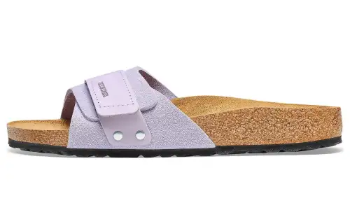 Birkenstock Suede Slide Slippers Unisex Purple Regular