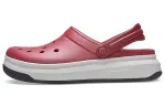 Crocs band Full Force Thick Sole Sandals Red White