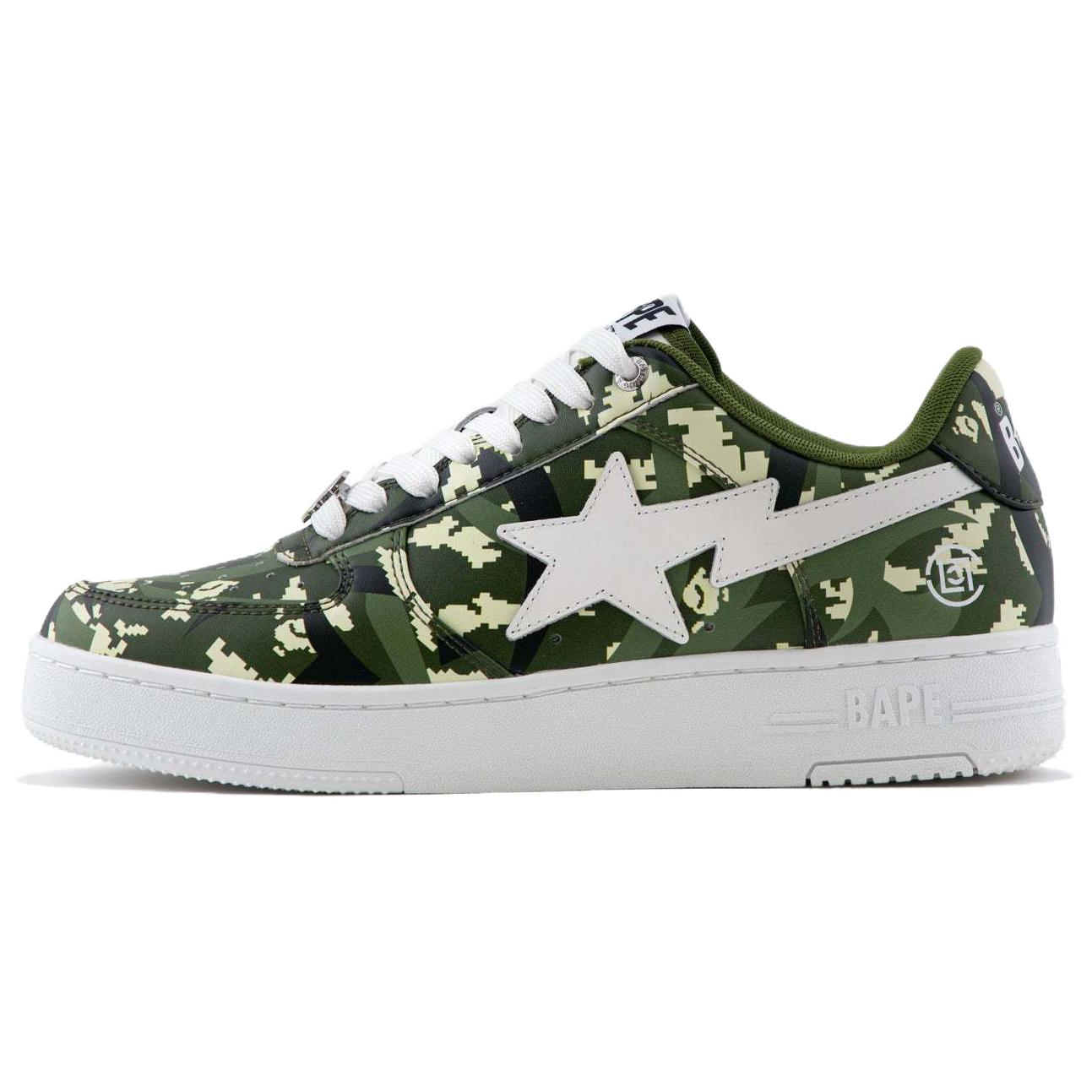 Мужские кеды A BATHING APE A BATHING APE BAPE STA CLOT EGRA CAMO (зеленый камуфляж)