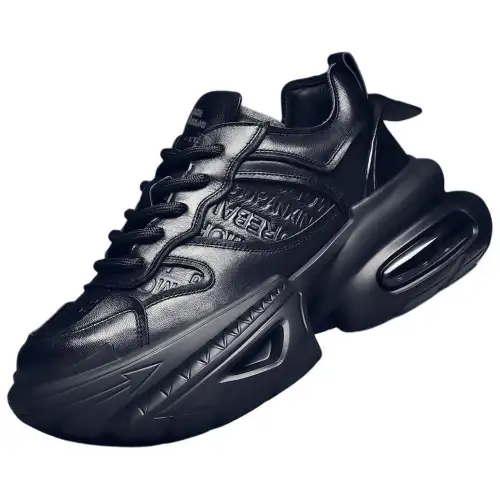 JANE HARLOW Leather Low top Chunky Sneakers Men's Black