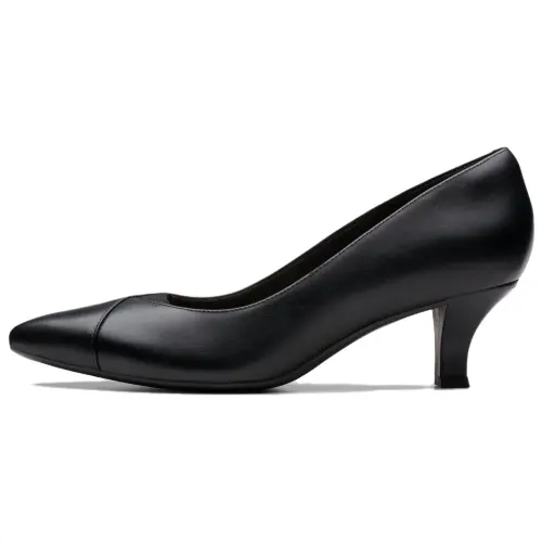 Clarks Leather Slim Heel High Heels 5CM Women's Black