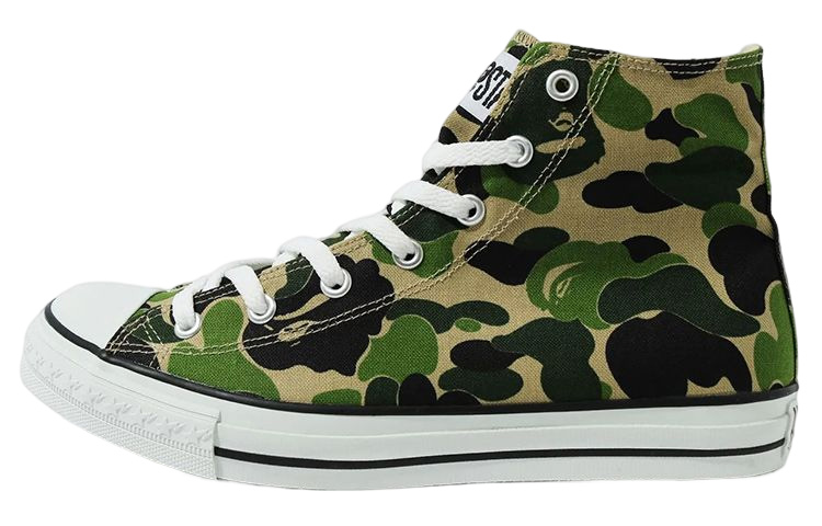 Мужские кеды A BATHING APE A BATHING APE ABC Camo APE STA HI (зеленые)