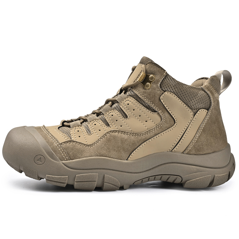 JIGONGYANG Cow Leather Plus Size Fleece Lined Insulated Shoes High top Mountaineering & Hiking Shoes Men’s