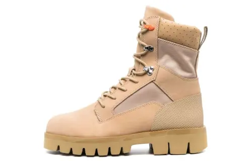 HERON PRESTON Military Lace-Up Boot Beige