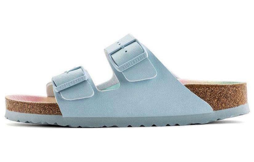 Birkenstock Arizona Vegan Slip Resistant Slide Slippers Unisex Sky Blue