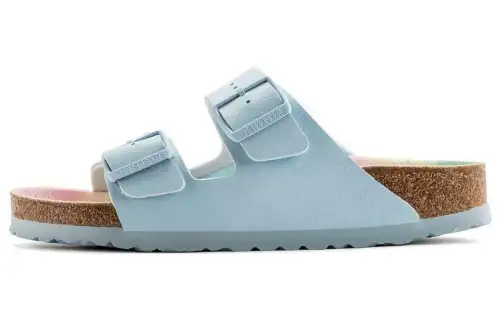 Birkenstock Arizona Vegan Slip Resistant Slide Slippers Unisex Sky Blue