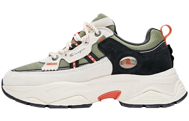 Champion Cushioning, Wear Resistant Low top Chunky Sneakers Men's White Black