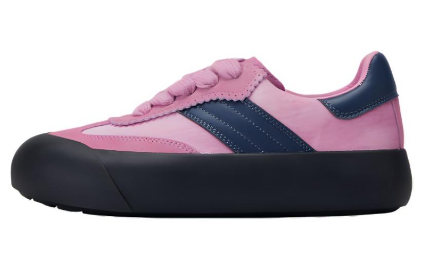 GOOD BAI Textile, Cow Leather Low top Skateboard Shoes Pink