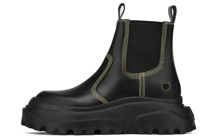 Naked Wolfe Sour Leather Chelsea Boots Men's Black