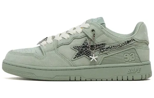BAPY x A BATHING APE STA Low top Skateboard Shoes Women's Green