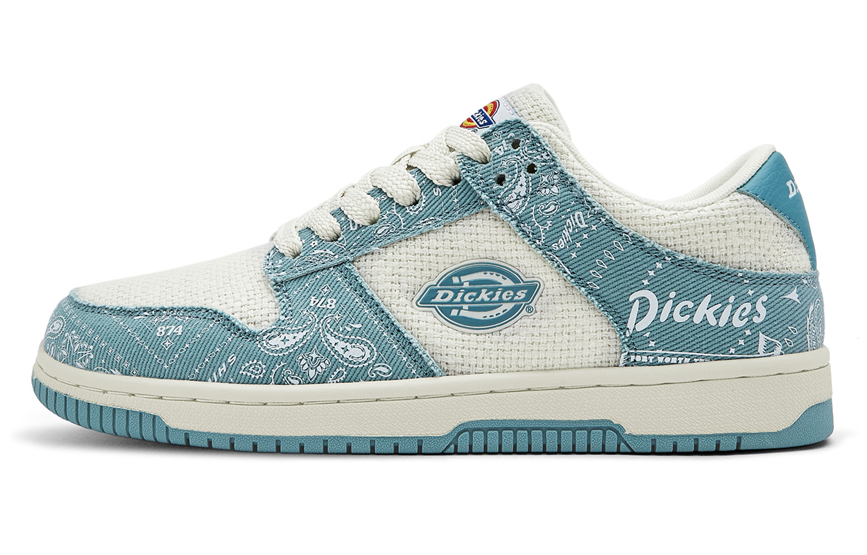 Мужские кеды Dickies Paisley (бело-синие)