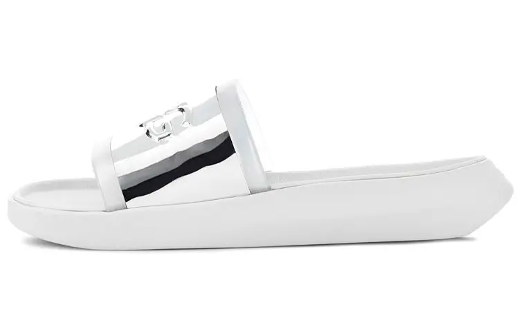 UGG Hilama Slide Shoe White Silver Women's