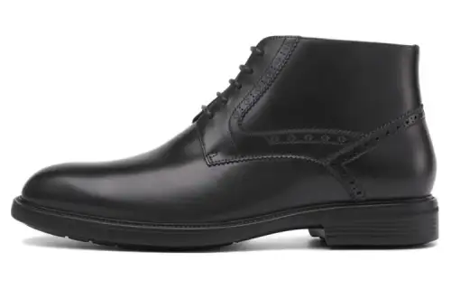 Chrisdien Deny Leather Ankle Boots 3cm Men's Black