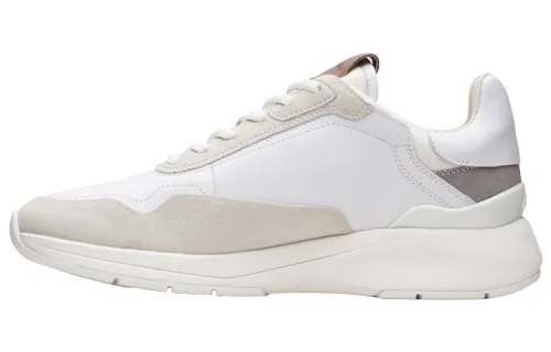 Clarks CoastLite Lo British Knight Collection Leather Low top Casual Shoes Men's White