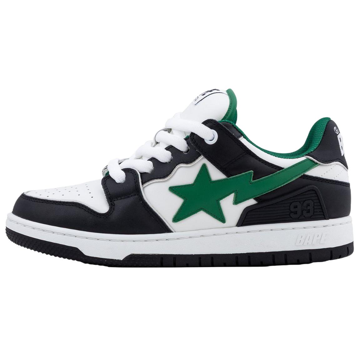 Кеды A BATHING APE SK8 Sta Bold (черно-бело-зеленые)