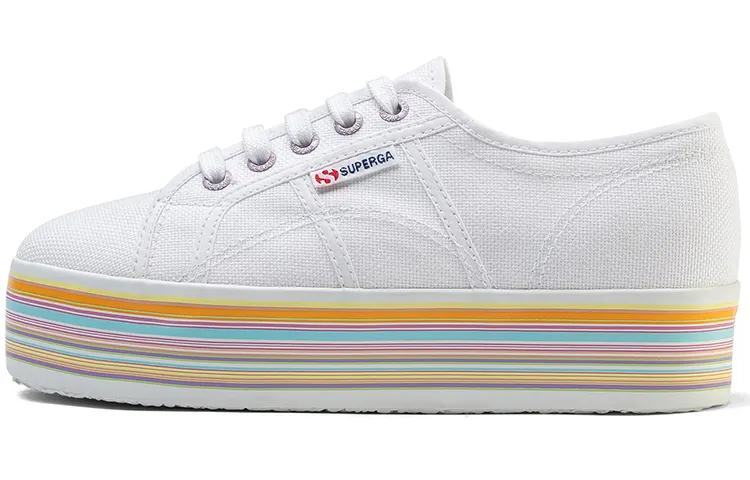 SUPERGA Canvas Shoes Women's Low Top White/Multicolor Color