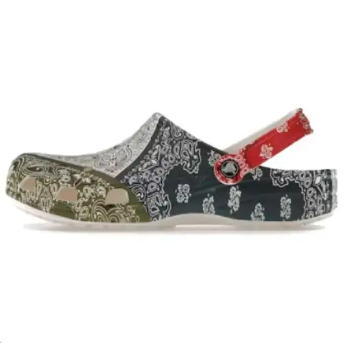 Crocs Classic Fleece Lined Clog Bandana White Red Blue Green
