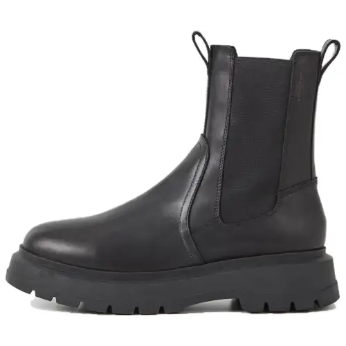 VAGABOND SHOEMAKERS Leather Short Chelsea Boots 4.7CM Men's Black