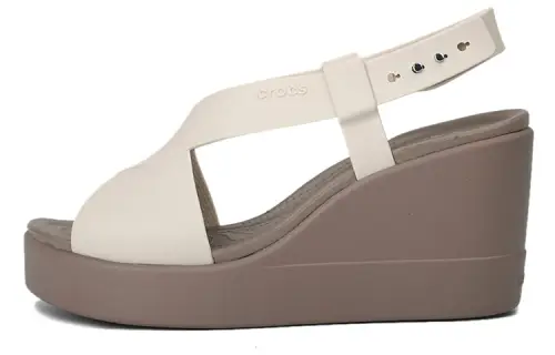 Crocs Brooklyn Lightweight Cement Gray Sandals 'Gray' Women's