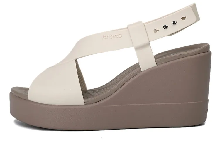 Crocs Brooklyn Lightweight Cement Gray Sandals 'Gray' Women's