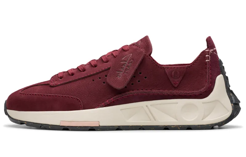 Clarks Slip Resistant Abrasion Resistant Slip Resistant Abrasion Resistant Low top Casual Shoes Women's Dark Red