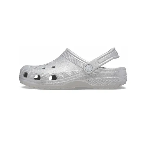 Crocs Classic Glitter Clogs 'Silver'