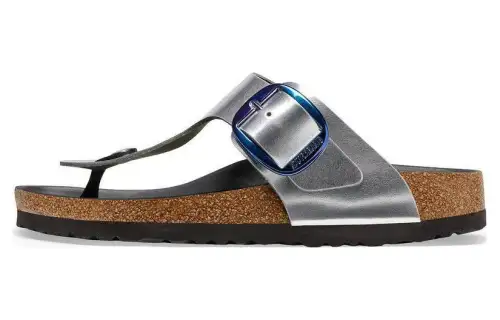 Birkenstock Gizeh Big Buckle Antibacterial Quiet Quick Dry Flip Flops Women's Silver