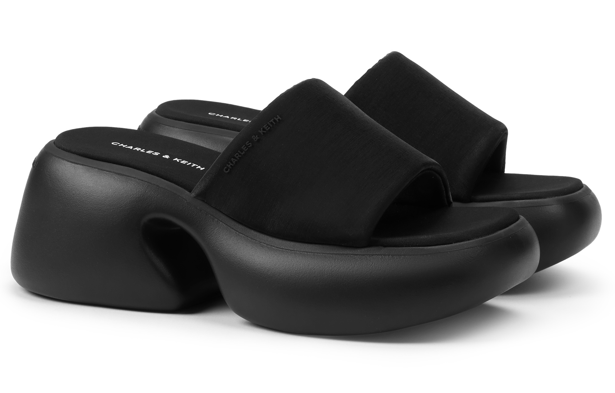 CHARLES&KEITH Composite Sole Slide Slippers 7.5cm Women's