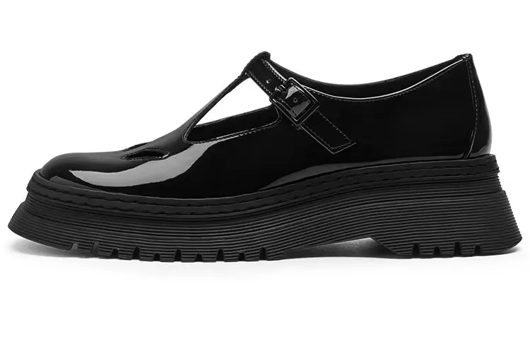 CHARLES&KEITH Pu Mary Jane Shoes Women's Black