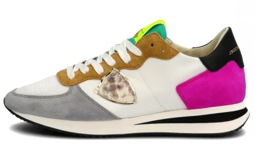 PHILIPPE MODEL Trpx Casual Shoes Women's Low Top White Gray Purple