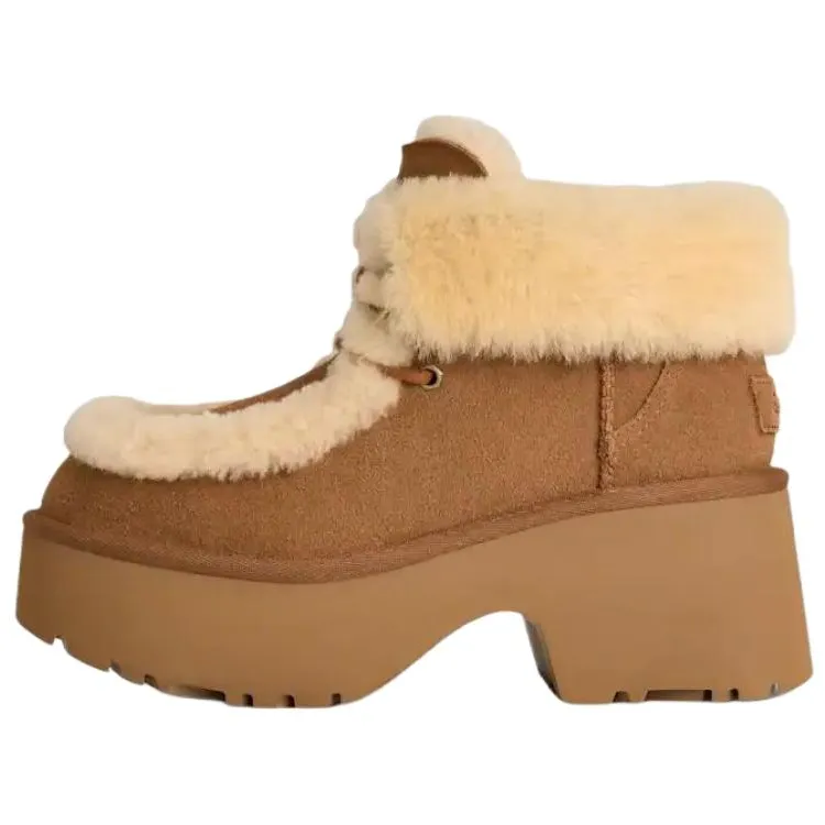 UGG Esmee Suede Thermal Fashion Comfortable, Fleece Lined Snow Boots Women's Chestnut