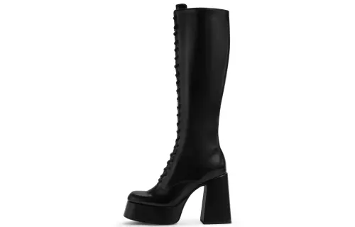 CHARLES&KEITH Pu Knee high Boots 11.2cm Women's Black