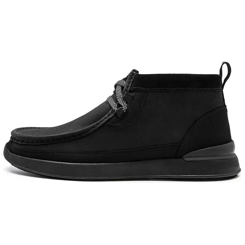 Clarks Cow Split Leather Ankle Boots 3cm Men's Black