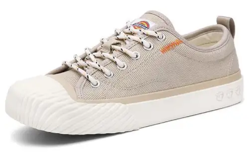 Dickies Comfortable Slip Resistant Abrasion Resistant Low top Canvas Shoes Men's Brown White