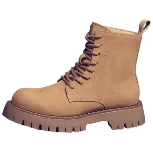 JANE HARLOW Crew Combat Boots Men's Brown