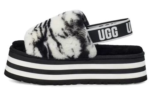 UGG DISCO Marble Slide Stylish Sandal Women's Black